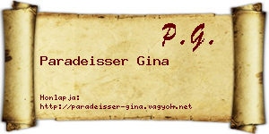 Paradeisser Gina névjegykártya